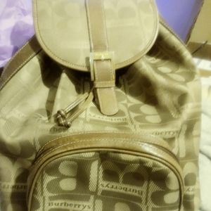 Burberrys Canvas Vintage logo backpack today only